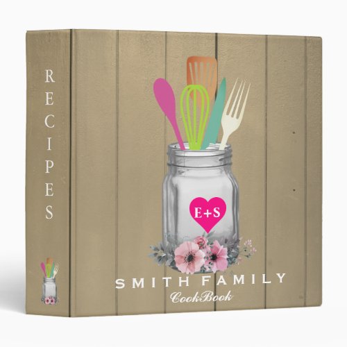 Personalized Moms Family Recipe Cookbook 3 Ring B 3 Ring Binder