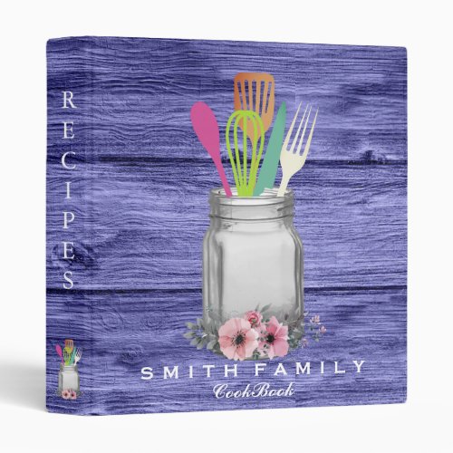 Personalized Moms Family Recipe Cookbook 3 Ring B 3 Ring Binder