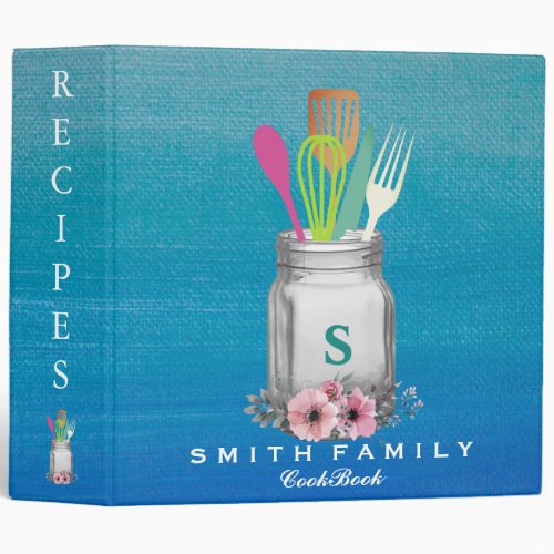 Personalized Moms Family Recipe Cookbook 3 Ring B 3 Ring Binder