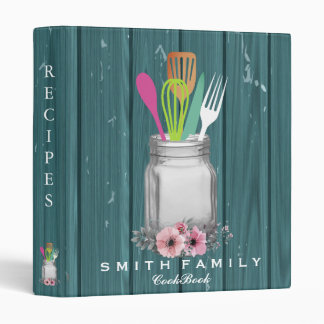 Personalized Mom's Family Recipe Cookbook 3 Ring B Binder
