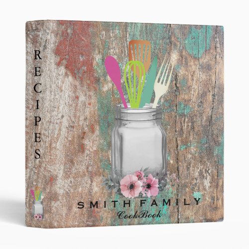 Personalized Moms Family Recipe Cookbook  3 Ring Binder