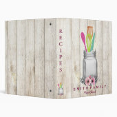 Personalized Mom's Family Recipe Cookbook 3 Ring Binder (Background)