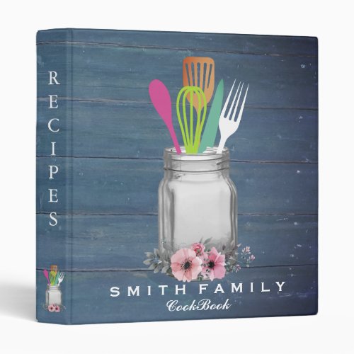 Personalized Moms Family Recipe Cookbook  3 Ring Binder