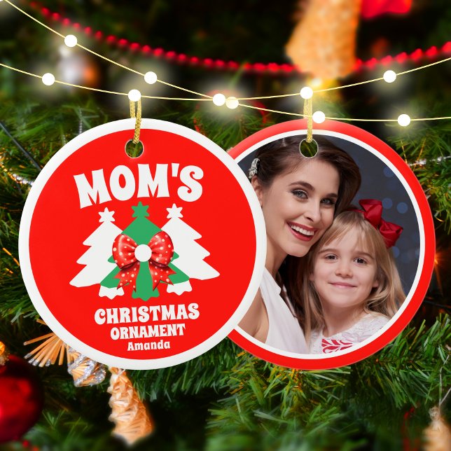 Personalized Mom's Photo Christmas Tree Ornament (Creator Uploaded)
