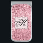 Personalized Money Clip Rose Gold Glitter<br><div class="desc">Personalized Money Clip</div>