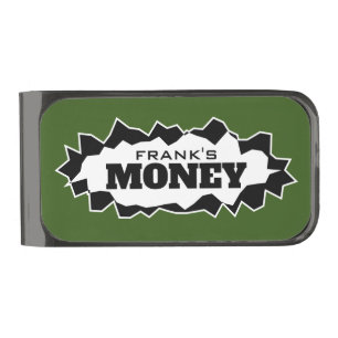 Personalized Money Clip with ripped hole design