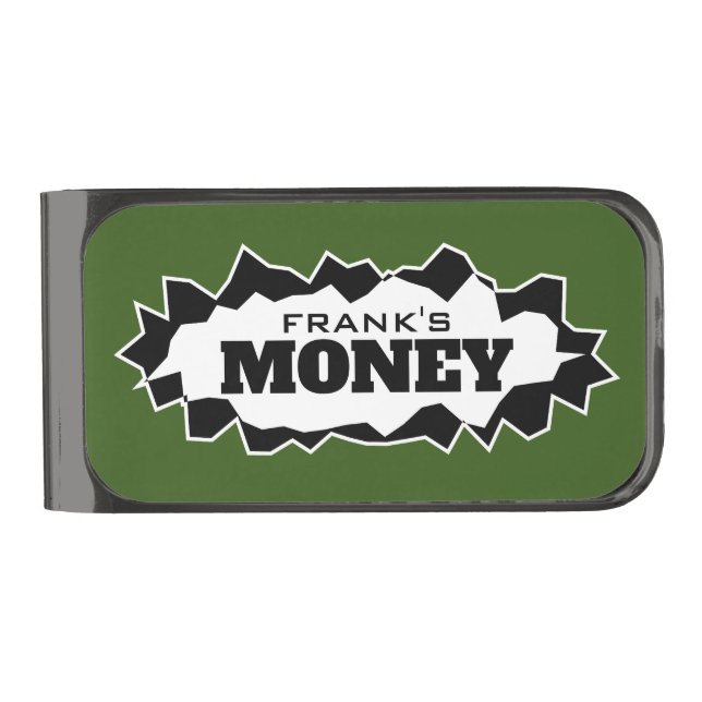 Personalized Money Clip with ripped hole design (Front)
