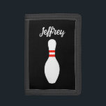 Personalized money wallet with bowling pin design<br><div class="desc">Personalized money wallet with bowling pin design.</div>