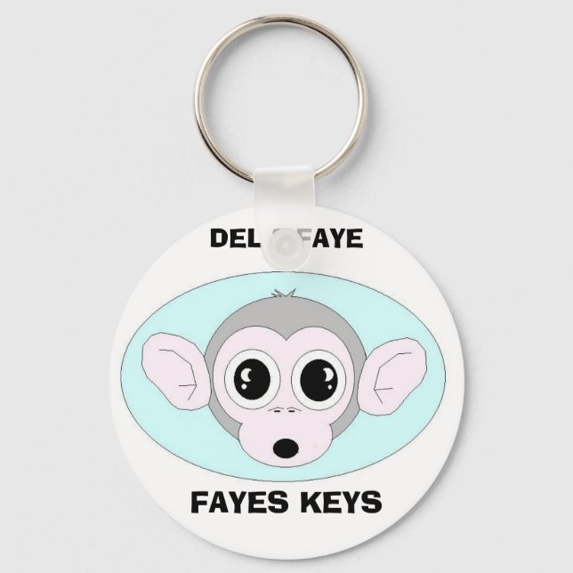 PERSONALIZED  MONKEY KEY CHAINS (Front)