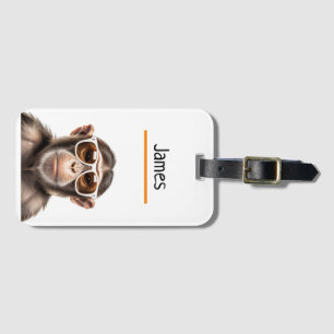 Personalized Monkey Luggage Tag