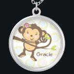 Personalized Monkey Necklace<br><div class="desc">Give this cute little monkey necklace to the "little monkey" in your life and personalize it with their name.</div>