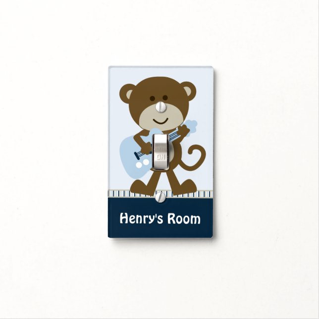 Personalized Monkey Rocker Switch Plate (In Situ)