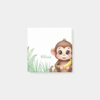 Personalized Monkey Safari Sticky Notes