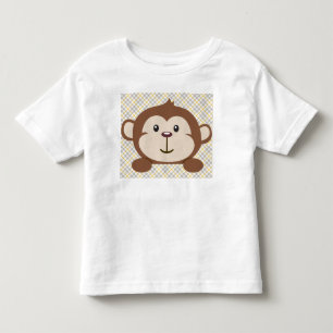 Personalized Monkey Toddler T-Shirt, White T-shirt