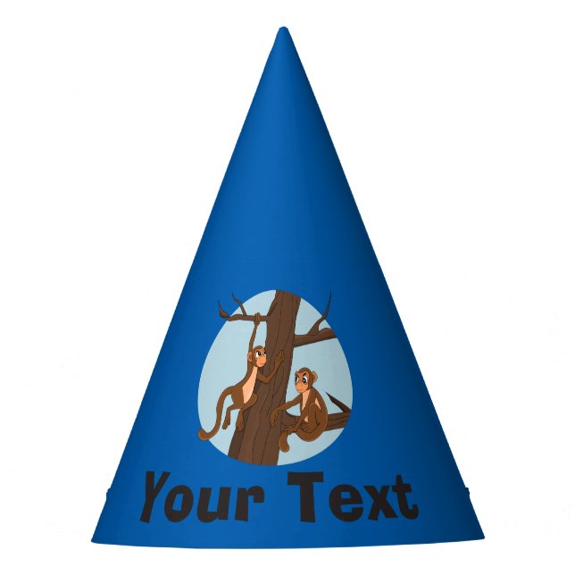 Personalized Monkeys climbing the tree Party Hat (Front)