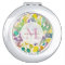 Personalized Monogram Abstract Floral Compact