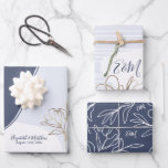 Personalized Monogram Abstract Floral Wedding Wrap Wrapping Paper Sheets<br><div class="desc">Personalized abstract floral engagement,  wedding or bridal shower wrapping paper with golden khaki flowers. Add your own text with easy to use Zazzle editing tool!  Modern design in neutral colours. PLEASE NOTE: The gold details are imitation. No actual foil used. Visit the shop to see all the collection.</div>