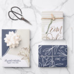 Personalized Monogram Abstract Floral Wedding Wrap Wrapping Paper Sheets<br><div class="desc">Personalized abstract floral engagement,  wedding or bridal shower wrapping paper with golden khaki flowers. Add your own text with easy to use Zazzle editing tool!  Modern design in neutral colours. PLEASE NOTE: The gold details are imitation. No actual foil used. Visit the shop to see all the collection.</div>