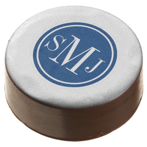 Personalized Monogram and Classic Blue Chocolate Covered Oreo
