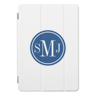 Personalized Monogram and Classic Blue iPad Pro Cover