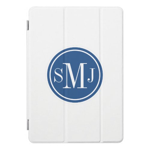 Personalized Monogram and Classic Blue iPad Pro Cover