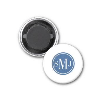 Personalized Monogram And Classic Blue Magnet by RicardoArtes at Zazzle