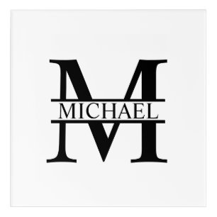 Personalized Monogram and Name Acrylic Print