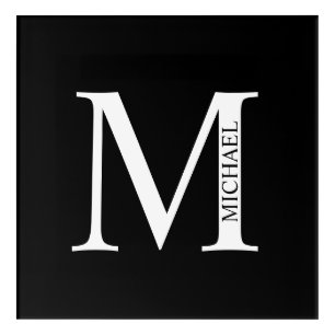 Personalized Monogram and Name Acrylic Print