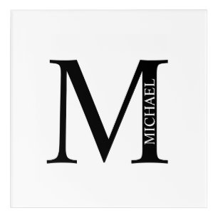 Personalized Monogram and Name Acrylic Print