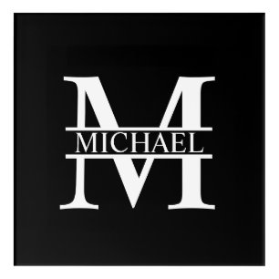 Personalized Monogram and Name Acrylic Print