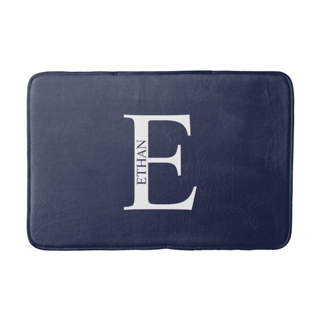 Personalized Monogram and Name Bathroom Mat (Front)