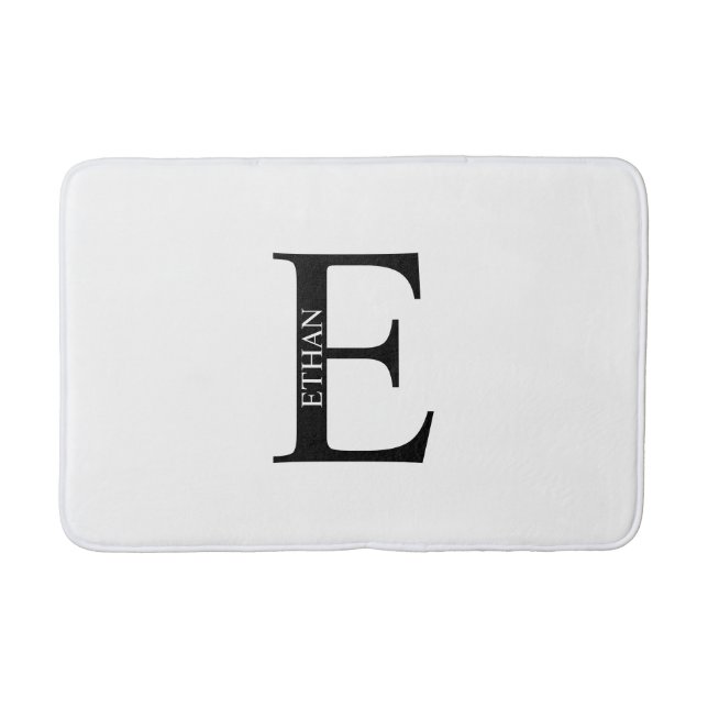 Personalized Monogram and Name Bathroom Mat (Front)