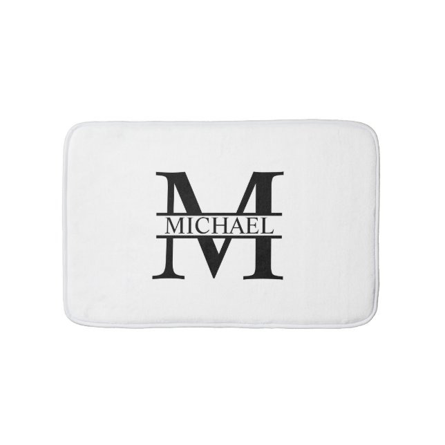 Personalized Monogram and Name Bathroom Mat (Front)