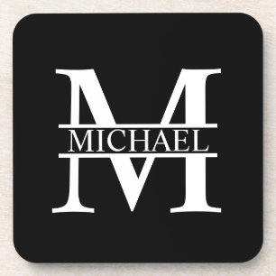 Personalized Monogram and Name Beverage Coaster