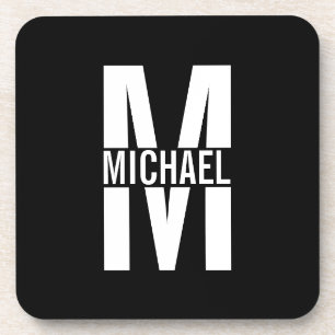 Personalized Monogram and Name Beverage Coaster