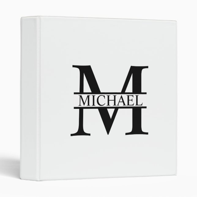 Personalized Monogram and Name Binder (Front/Spine)