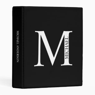 Personalized Monogram and Name Binder