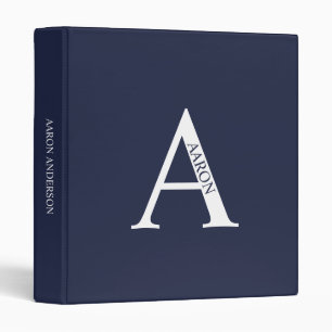 Personalized Monogram and Name Binder