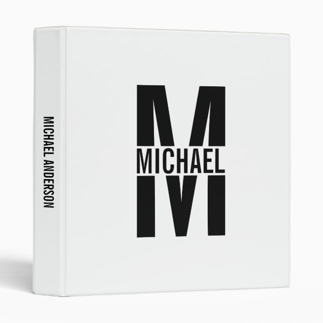 Personalized Monogram and Name Binder (Front/Spine)