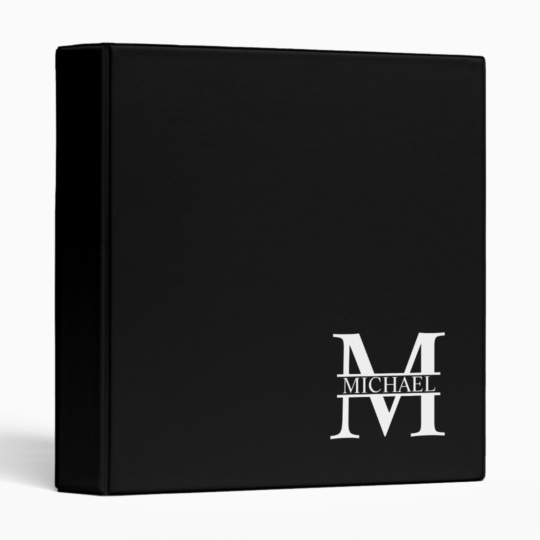 Personalized Monogram and Name Binder | Zazzle