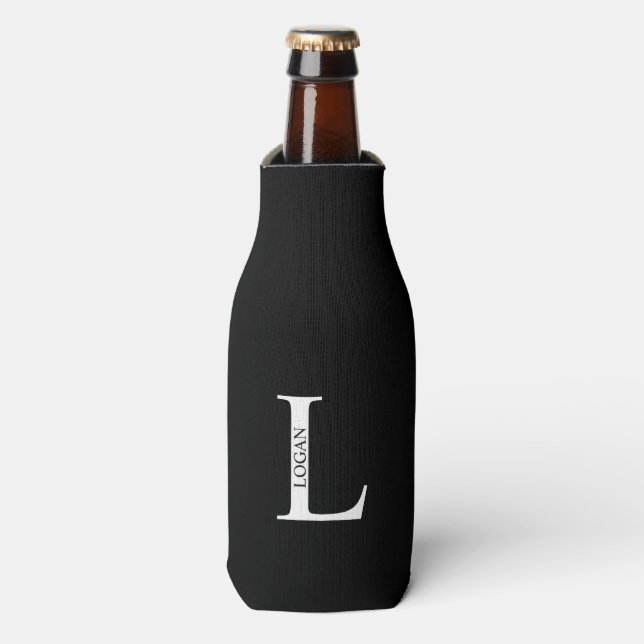 Personalized Monogram and Name Bottle Cooler (Bottle Front)