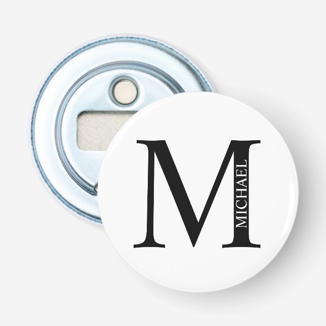 Personalized Monogram and Name Bottle Opener (Front)
