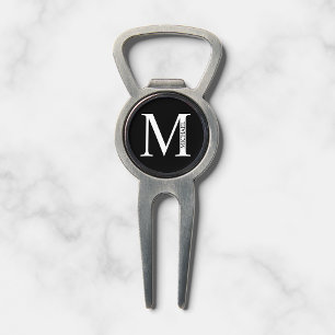Personalized Monogram and Name Bottle Opener Divot Tool