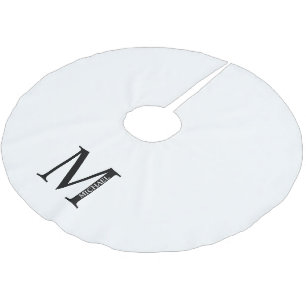 Personalized Monogram and Name Brushed Polyester T Tree Skirt