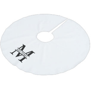 Personalized Monogram and Name Brushed Polyester Tree Skirt