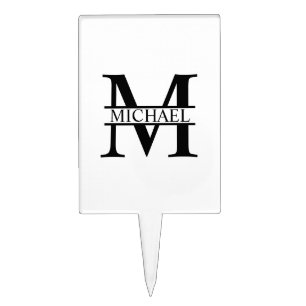 Personalized Monogram and Name Cake Topper