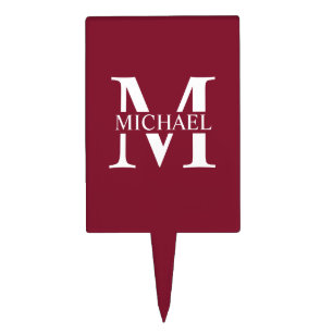 Personalized Monogram and Name Cake Topper