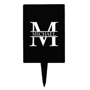 Personalized Monogram and Name Cake Topper