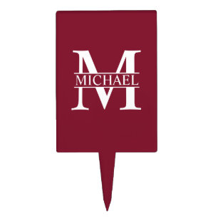 Personalized Monogram and Name Cake Topper