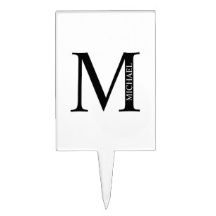 Personalized Monogram and Name Cake Topper